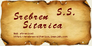 Srebren Sitarica vizit kartica